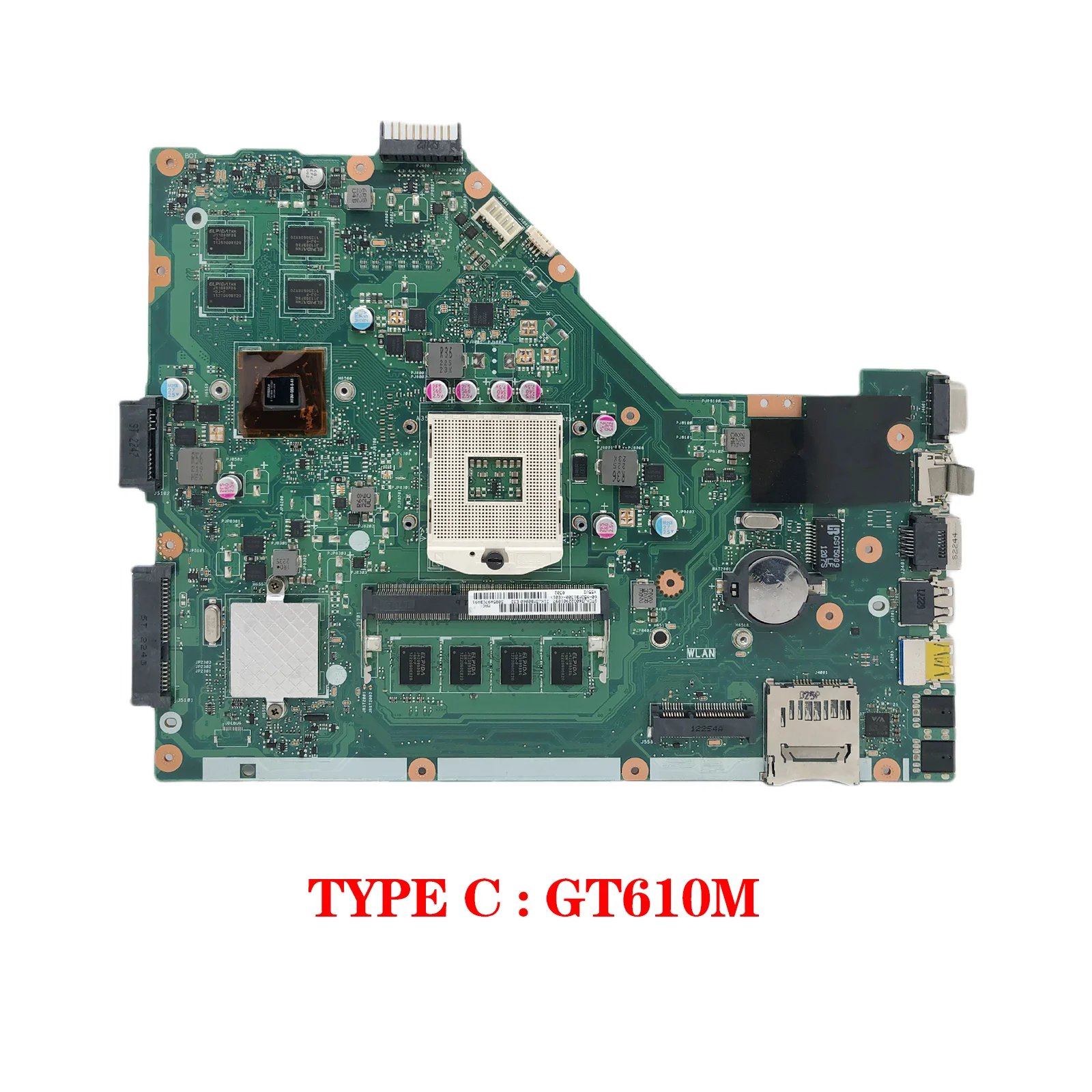 KEFU Moederbord Voor ASUS X55VD F55VD X55C F55C Laptop Moederbord I3-2e Gen of Ondersteuning i3 i5 UMA/GT610M MOEDERBORD 4GB-RAM