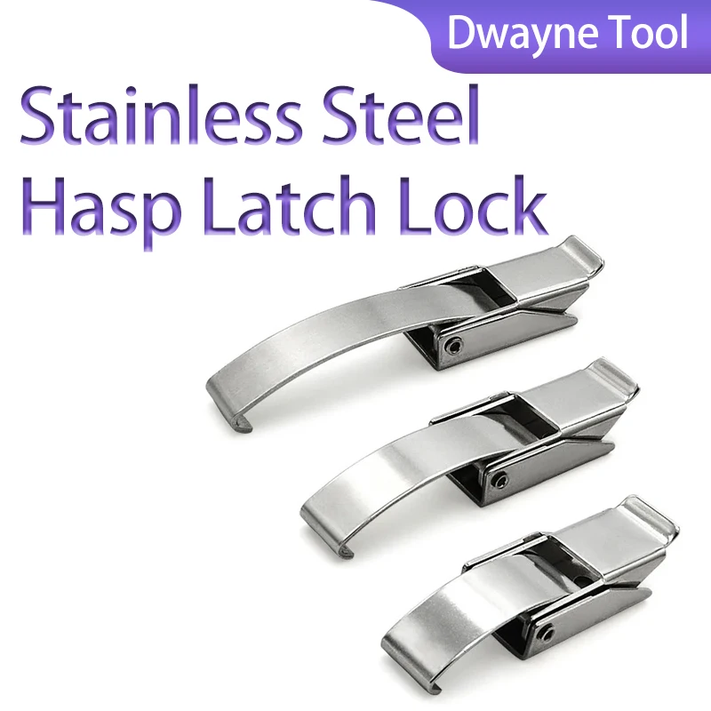 

Stainless Steel Hasp Latch Lock & Fastening Buckle - Industrial Hardware for Cabinet, Mechanical Equipment Chains