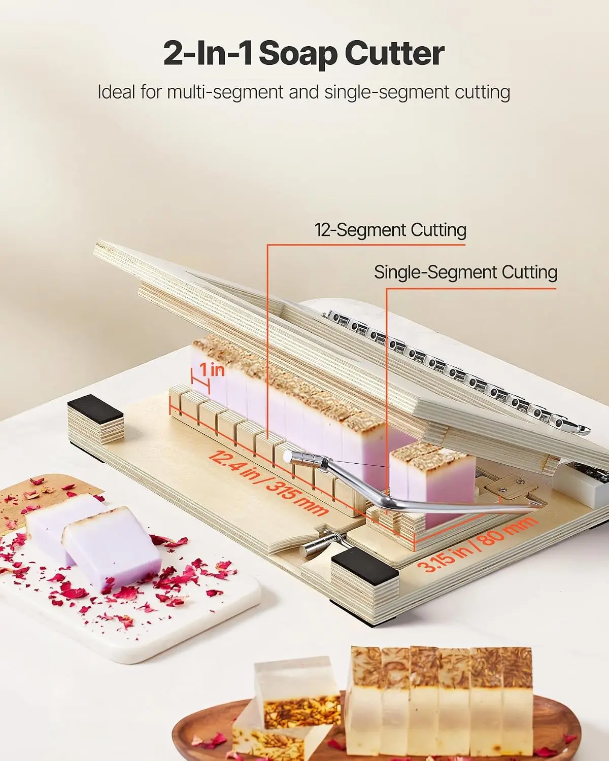 Soap Cutter, Cut 1-12 Bars, Precisely and Accurately Cut 1