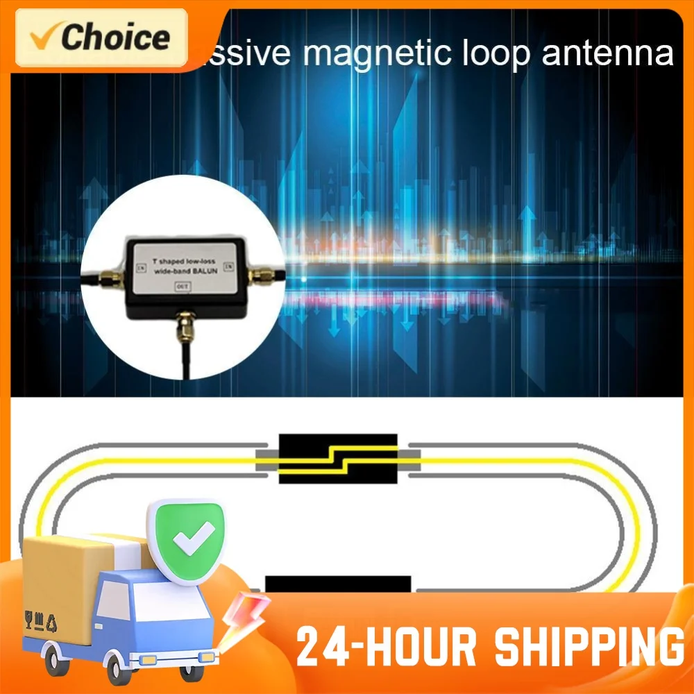 BALUN Booster Splitter Home Tv Equipments YouLoop Portable Passive Magnetic for Loop Antenna with Low Loss Broadband