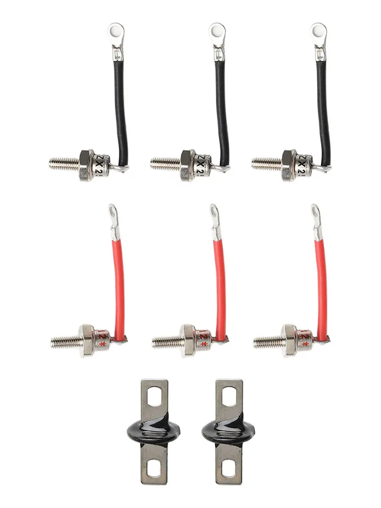 مجموعة مقوم الصمام الثنائي RSK2001 الموثوقة للمولدات بما في ذلك 3 أسلاك حمراء و3 أسود و2 متغيرات للكفاءة