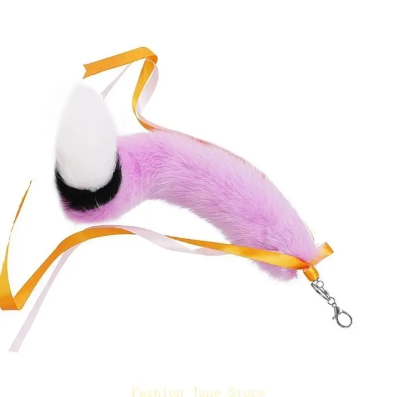 

N5KA Handmade Plush Tail Keychain Pendant Lovely Hanging Decoration Bag Pendant