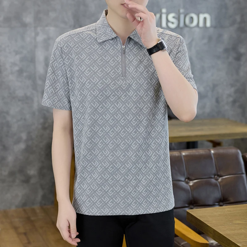 Summer New Style Men's Polo Shirt Collared Fashion Casual Short-Sleeved T-Shirt Youth Half-Sleeve