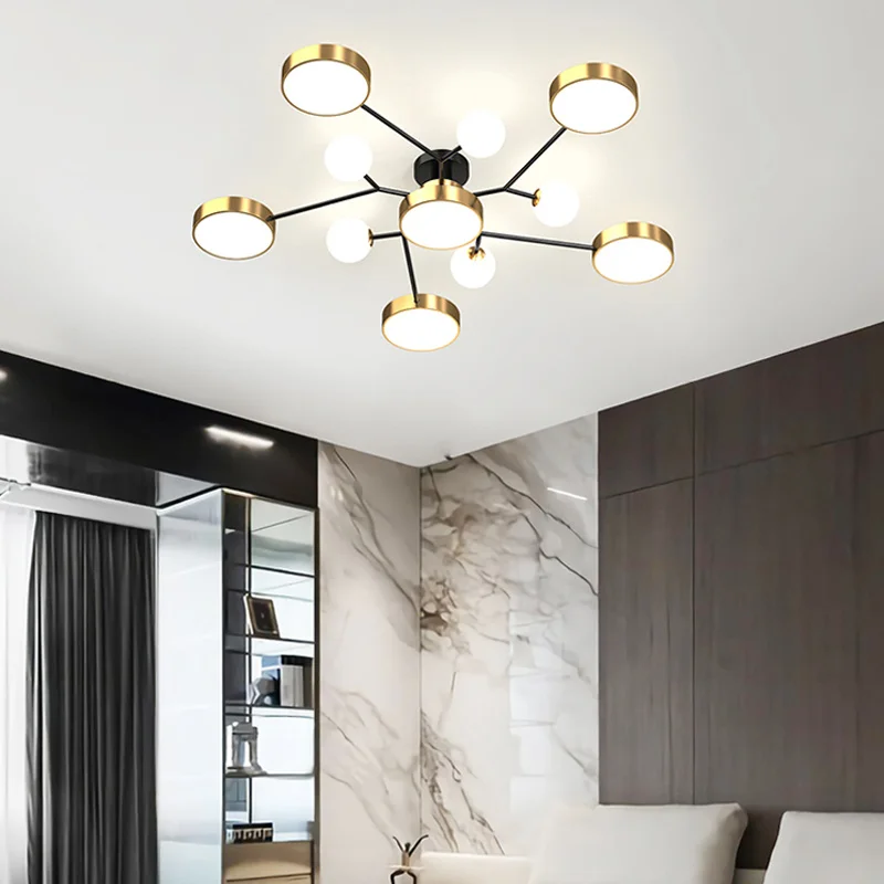 

Blue Ceiling Chandelier Hotel Decor Lamps Aisle Ceiling Lights Modern LED Chandeliers Light for Living Room Bedroom Dining Room