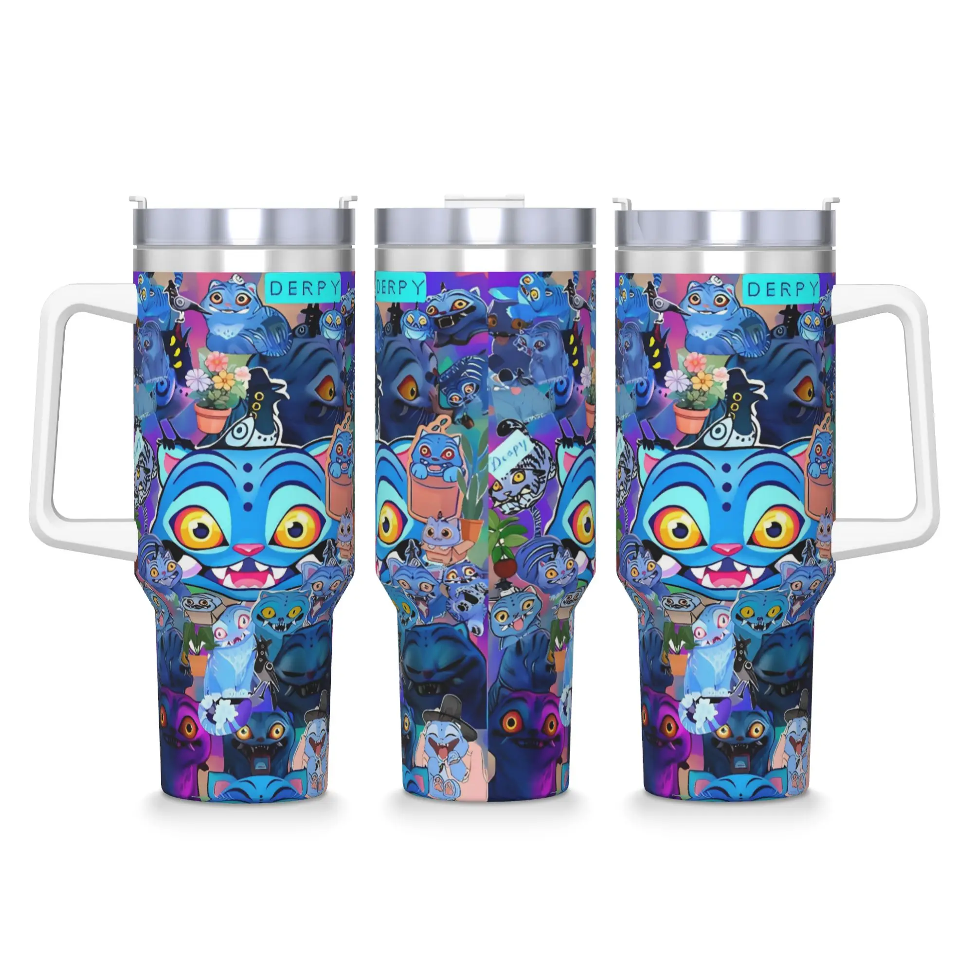 

Derpy Tiger Kpop Demon Hunters Tumbler Hot Drinks Water Bottle Heat Preservation Stainless Steel Coffee Mug Travel Mugs Cup