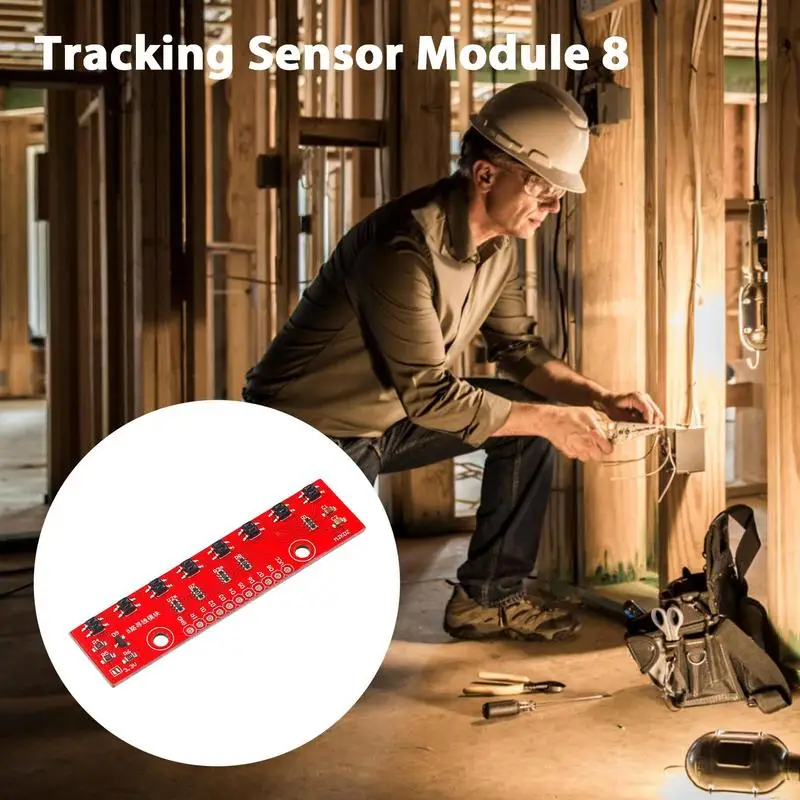 Spur sensor modul Follower modul rote Detektor jagd platine 8-Bit-Erkennungsplatine Leiterplatte material mit 8 Sensoren zur Erfassung
