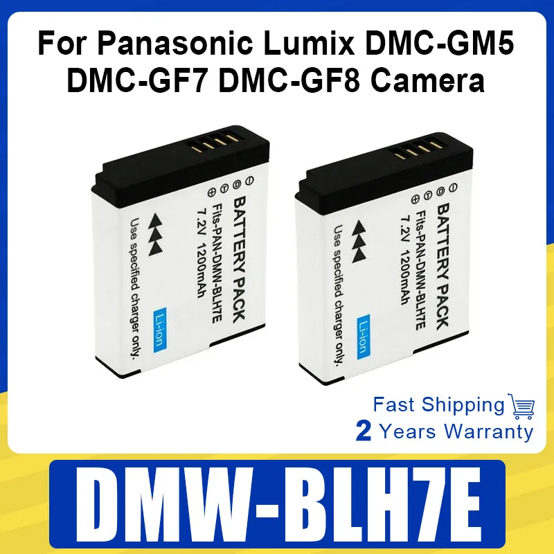 DMW-BLH7E Battery 1200mAh DMW-BLH7 DMW-BLH7PP Rechargeable Batteries For Panasonic Lumix DMC-GM5 DMC-GF7 DMC-GF8 Camera Battery