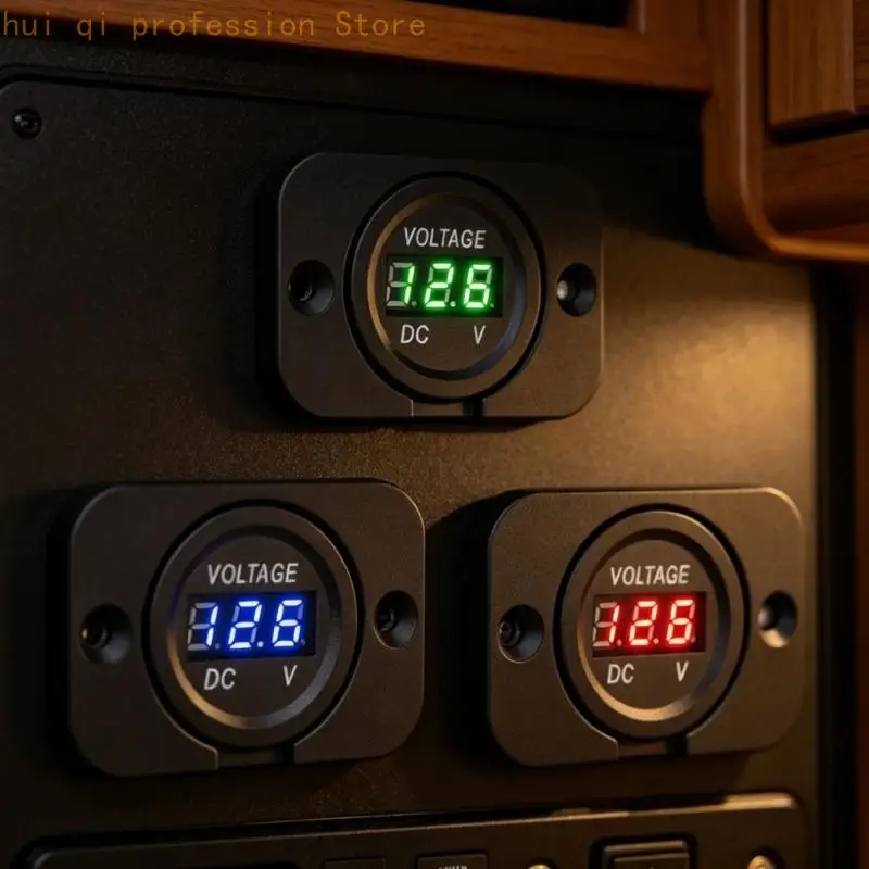 Car Battery Meter, Waterproof Digital Voltmeter For Car Truck Campers H8WE