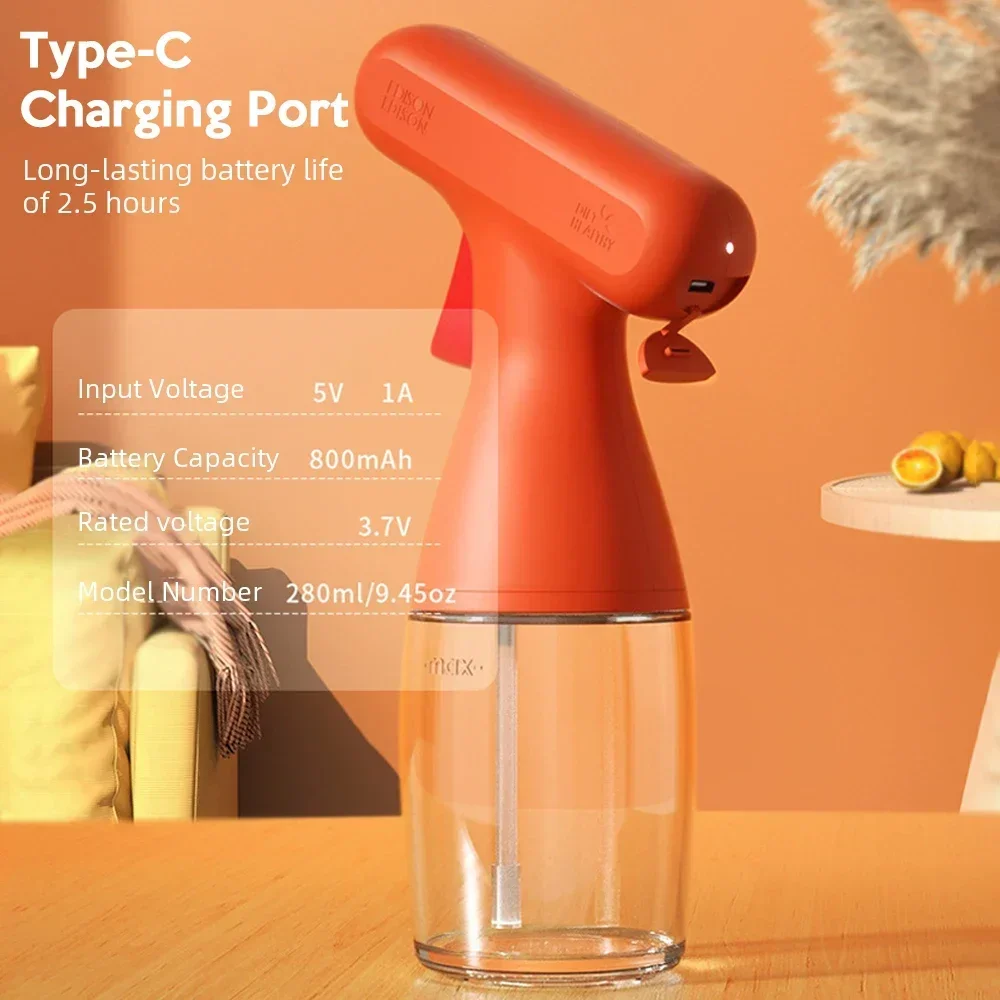 280ml Electric Oil Spray Bottle Kitchen Cooking Olive Oil Dispenser For Camping BBQ Baking Vinegar Soy Sauce Sprayer Containers view 6