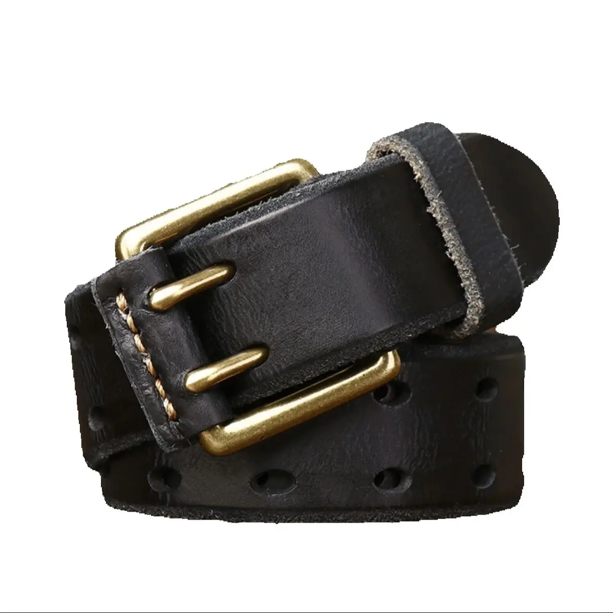 

Luxury retro trend belt, genuine cow leather, water-wash plant tanning first-layer cow leather men's high-end feeling new belt