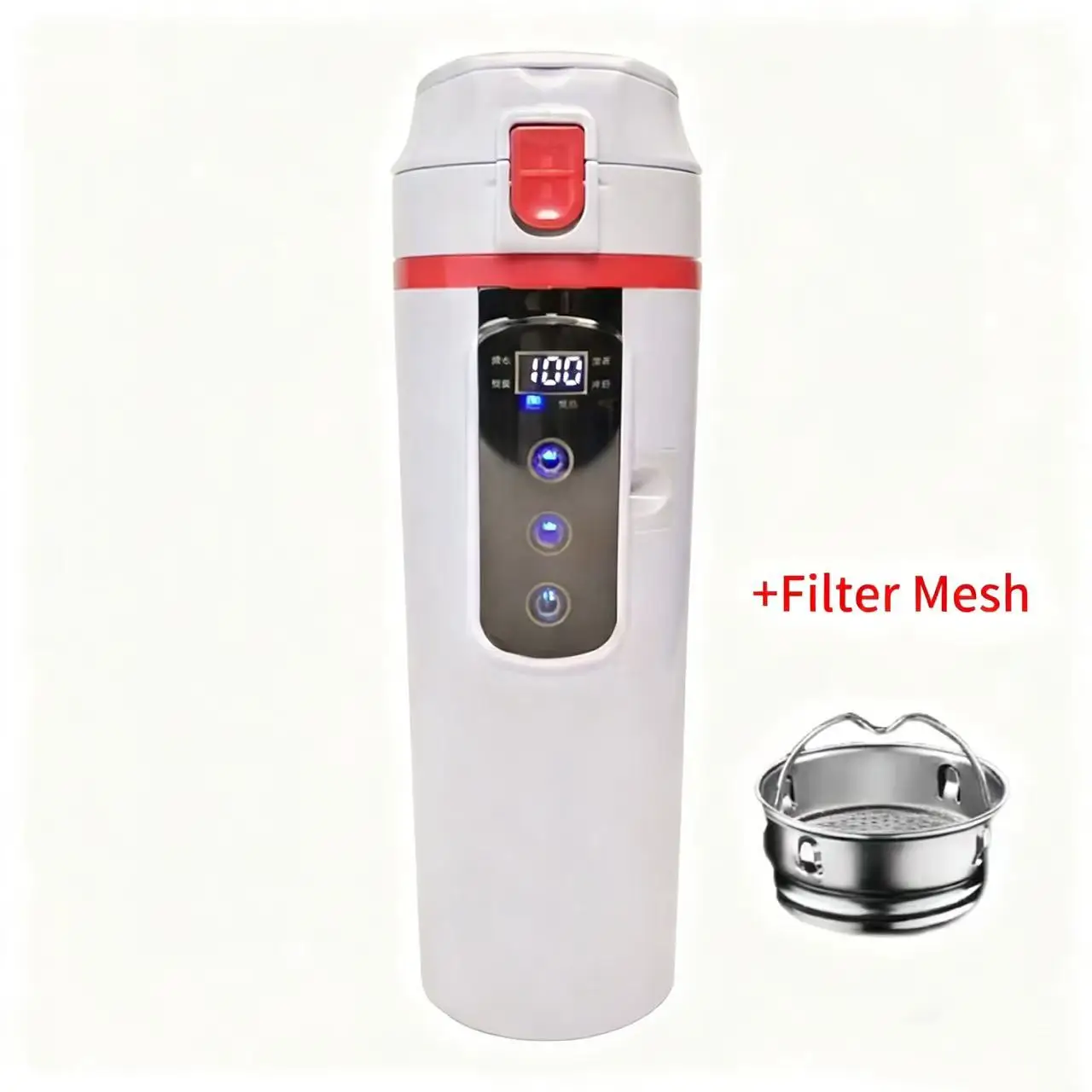 Car Heating Cup Large-Capacity Boiling Water Cup 304 Stainless Steel Insulated Cup Integrated Intelligent Electric Heating Cup