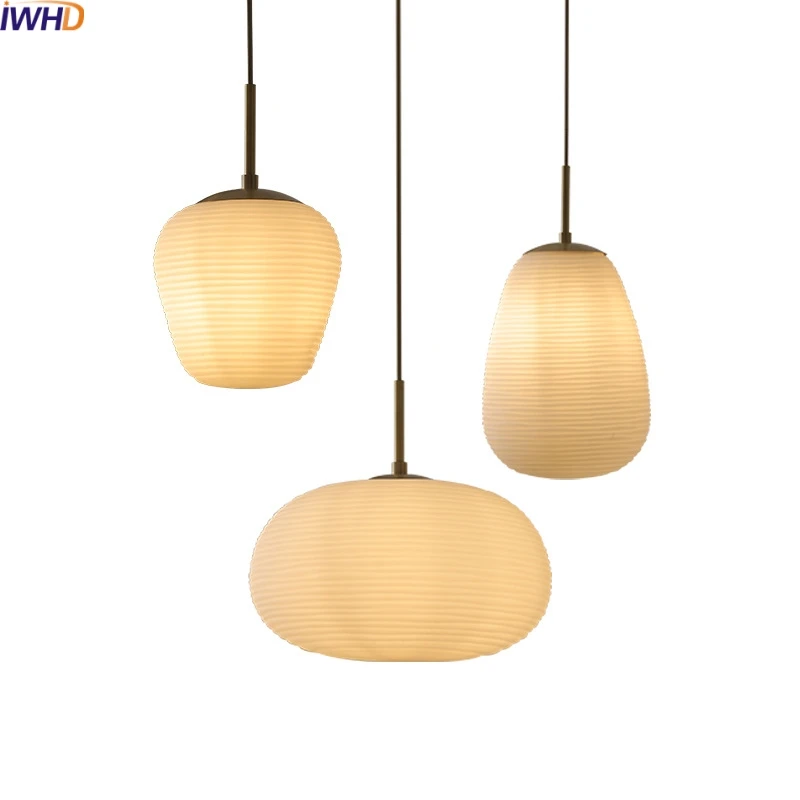 iwhd estilo japones led luzes pingente vidro cobre lampada pendurada luminarias para quarto jantar sala de estar 01