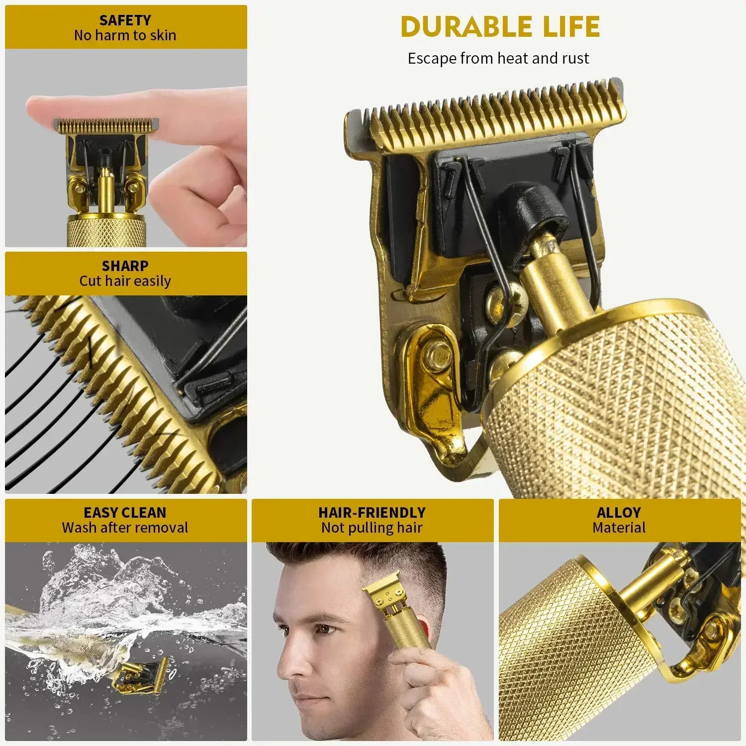 2026 NEU Elektrischer Haarschneider Barber Mower Schneidemaschine Trimmer für Herren Rasierer / T9 Mower Haarschneidemaschine Bartschneider – Detail 11