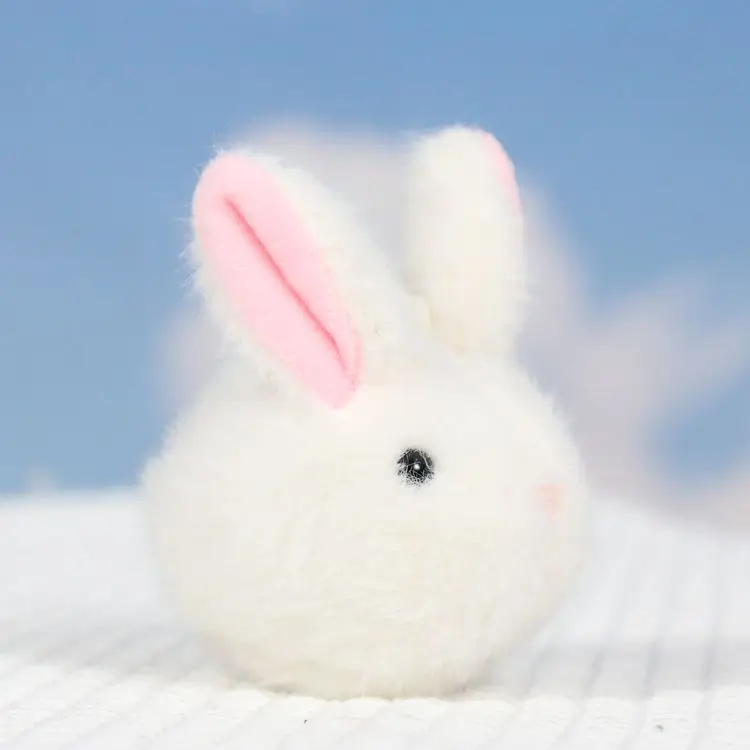Colgante de conejo pequeño de 6cm, juguete de peluche suave de conejo de dibujos animados, Mini bolsa de muñeca, adorno, llavero, Decoración, regalo