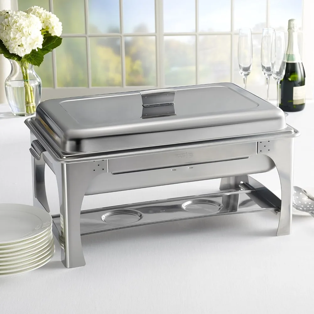 

Tramontina Pro-Line 9-Quart Stainless Steel Chafing Dish Buffet Set Food Warmer for Parties Events Catering