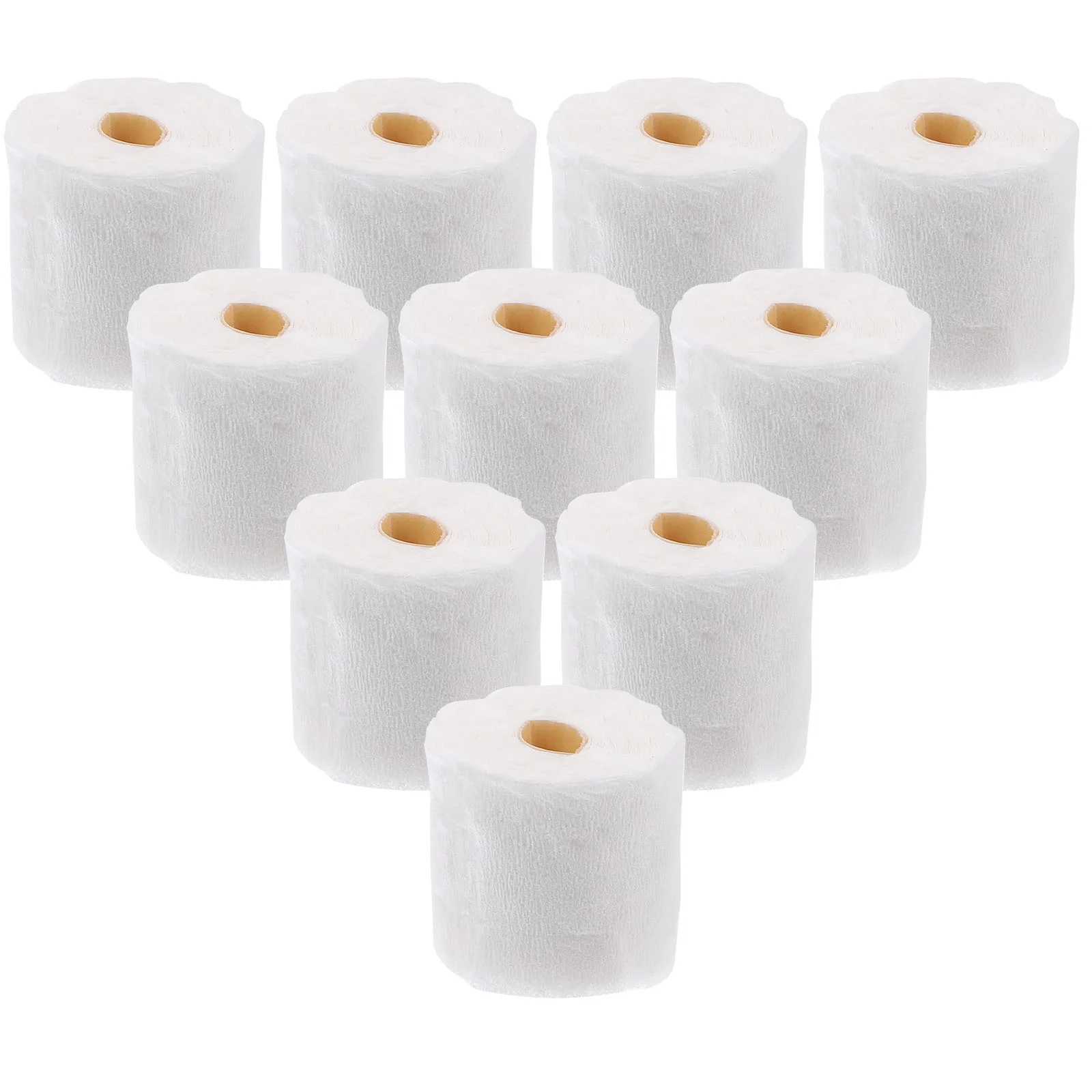 10 Pcs House Miniature Model Tube Paper Bathroom Decor Toilet Dollhouse Toy Pink