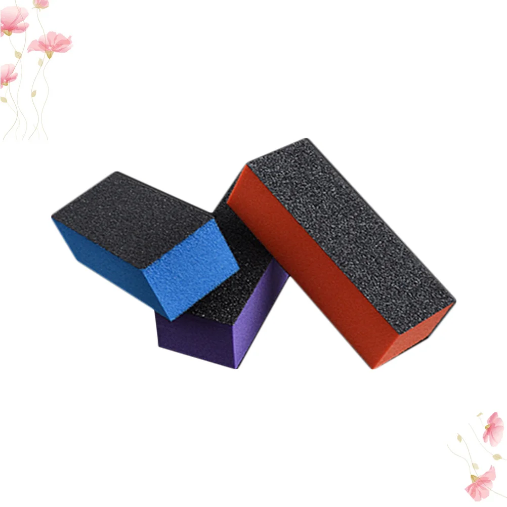 

18 шт., губка для ногтей, трехсторонняя наждачная пилочка для ногтей, полировщик для маникюра, педикюра, портативный набор красочных блоков