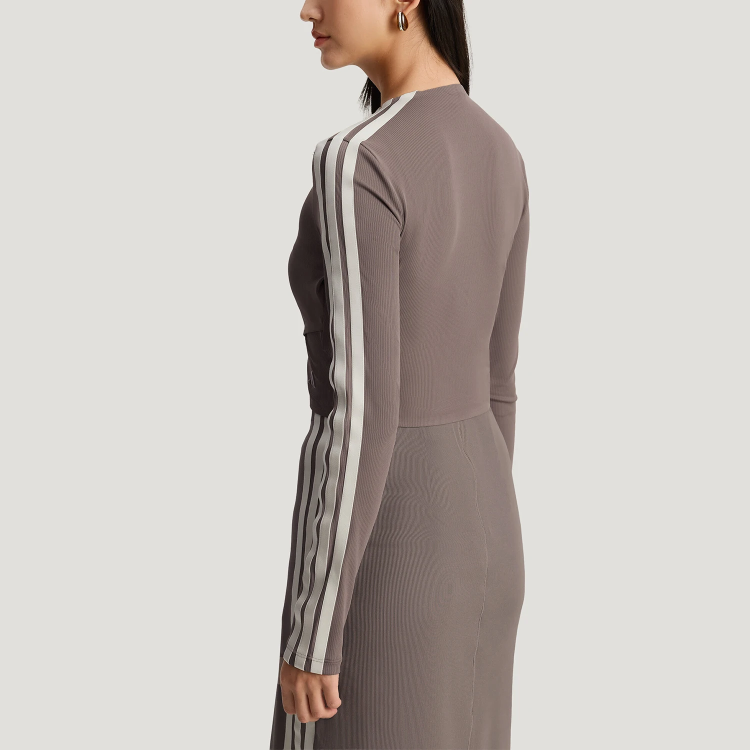 Adidas genuine soft and precious series WRAPRIBTOP new long sleeved T-shirt KV9227