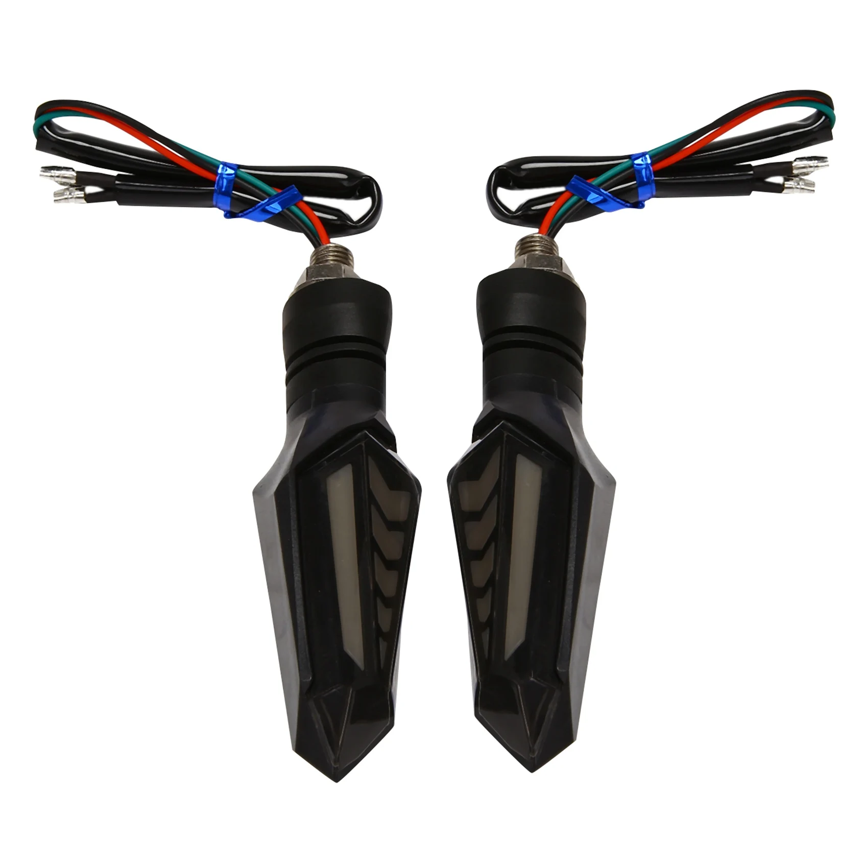 2Pcs Universal Motorcycle Turn Signal Lights Flowing Flicker Led Blinkers