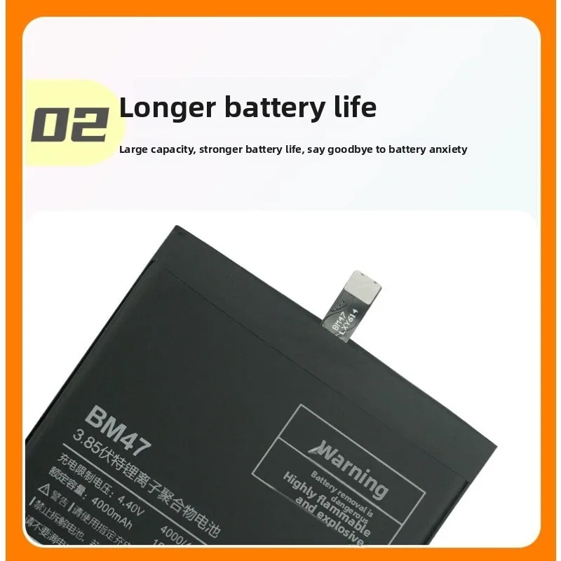 For Xiaomi Redmi Note 2/3/4/5A/6/7/8/9/10/11/12/13/14 Series Phone Battery High Quality Capacity Replacement Bateria  with Tools view 5