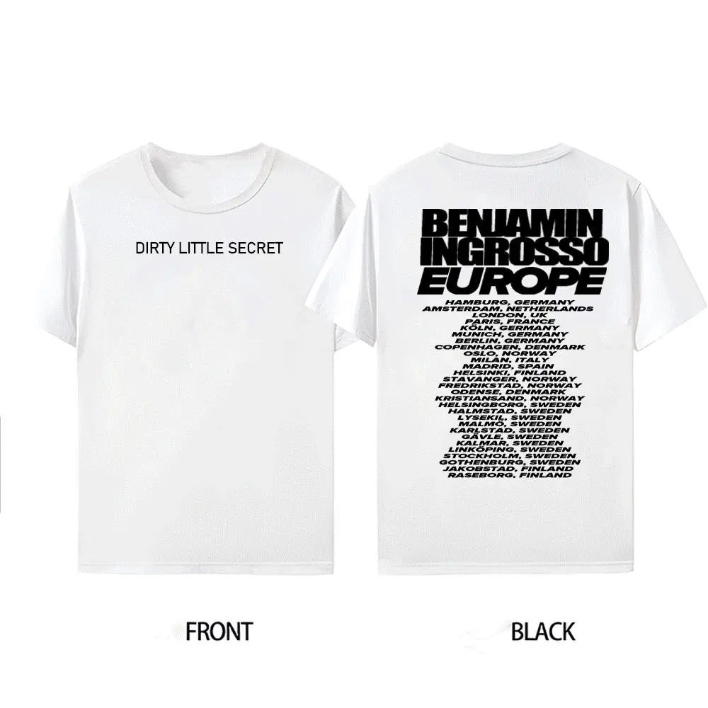 Benjamin Ingrosso Sweden & Europe Tour 'T-Shirts Dirty Little Secret Europe Tour Print Shirts Graphic T Shirts Fans Best Gift