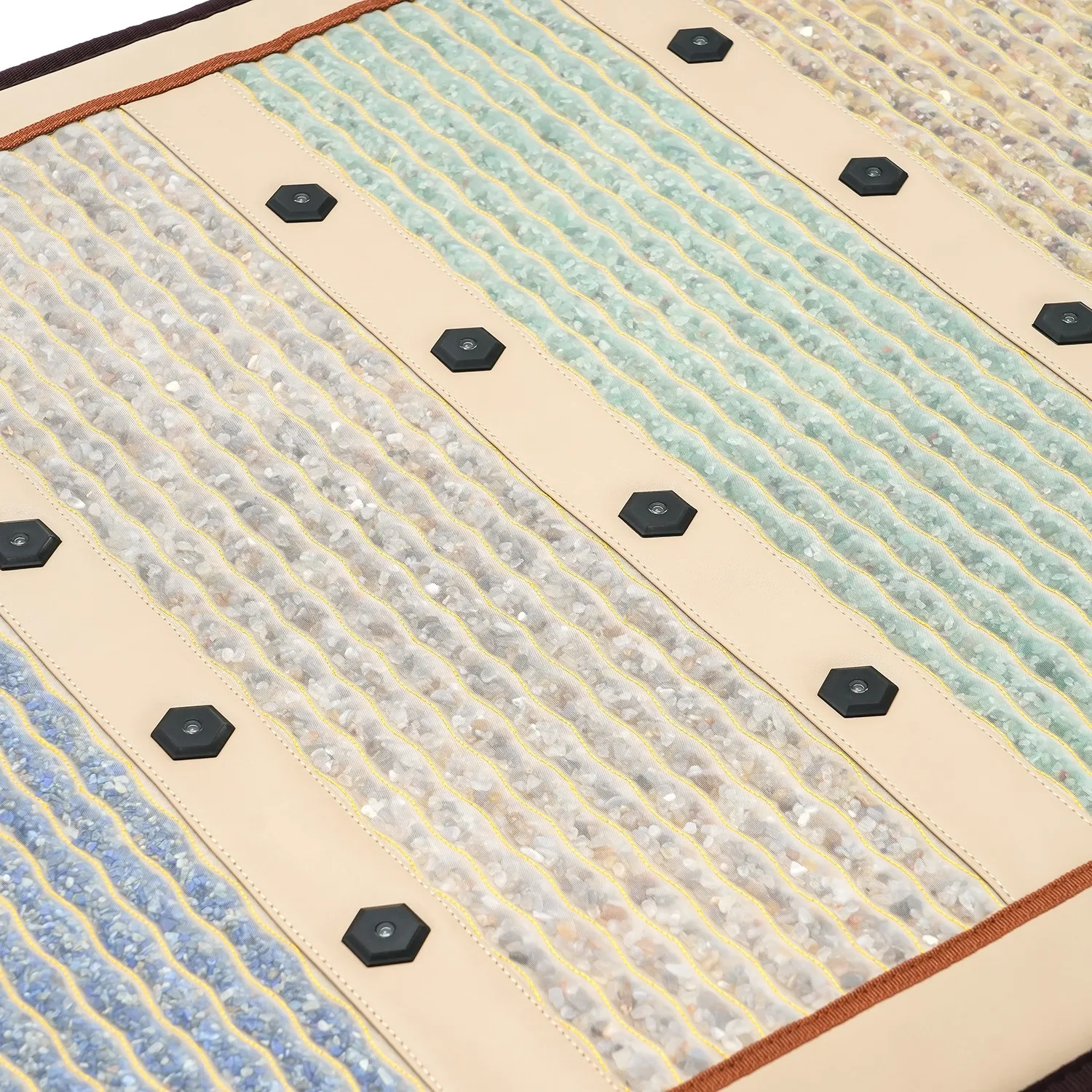 Deep Heating Mat FIR Fullbody Massage Mattresses Chakra Photon Different Natural Massage Stones Heating Pad for Massage Body