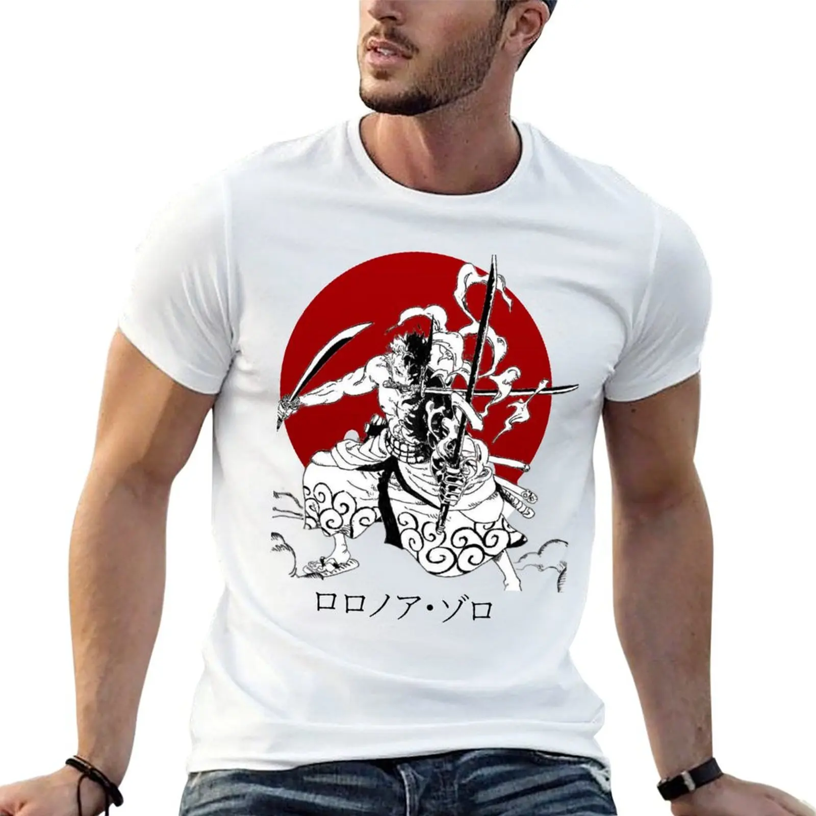 

roronoa zoro T-shirt plus size tops korean fashion fitted t shirts for men