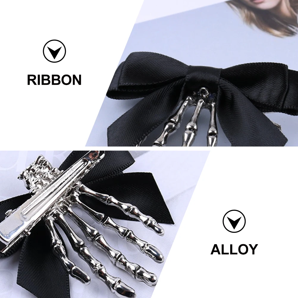 

2Pcs Skull Halloween Hairpin Soft Comfortable Party Clip Skull Hairpin Halloween Hair Clip