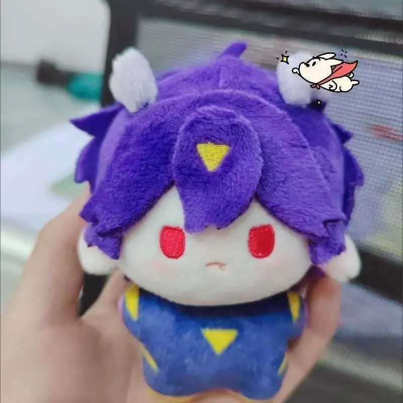 Stuffed Anime 10cm Happy Role Starfish Shape Cute Cotton Plush Keychain Soft Doll Toy Pendant for Friends Birthday Gifts