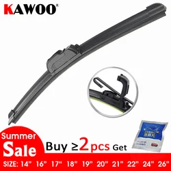 KAWOO Universal Auto Wischer Klinge J-Haken Weichen Rahmenlose Bracketless Gummi Auto Scheibenwischer 14 