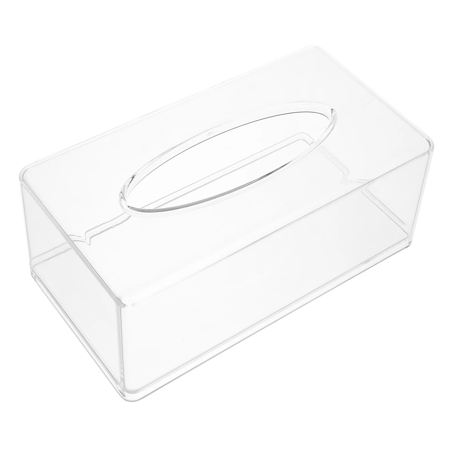 Clear Acrylic Tissue Box Holder Simple Rectangular Paper Napkin Cointainer Oragnizer for Car Home End Table