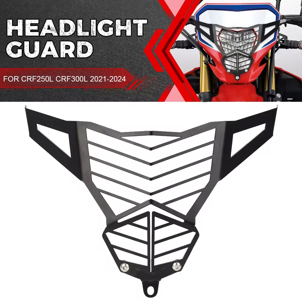 

For CRF250L CRF300L 2021 2022 2023 2024 Motorcycle Accessories Headlight Grille Headlamp Bracket Fog Lamp Cover Protector Grill