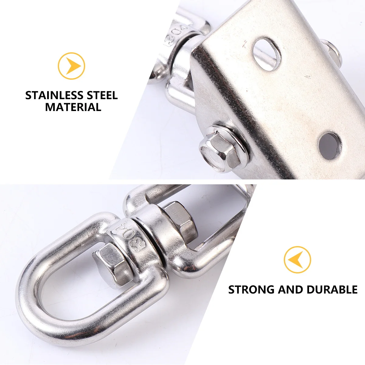 

1Set Stainless Steel 360 Degree Swivel Swing Hanger Heavy Duty Hammock Fixing Kit for Fan Sandbag Basket Heavy Duty Swing Hanger
