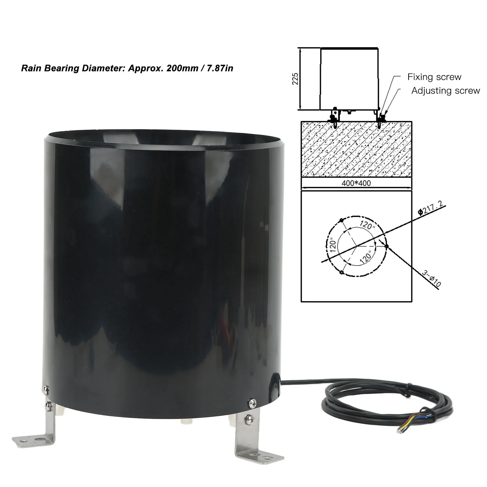 Rainfall Sensor Tipping Bucket Rain Gauge Measurement Monitoring Tool 485 Pulse 4.5~30V Rain Gauge Sensor
