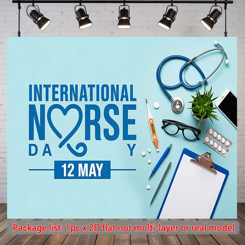International Nurses Day Tapestry, Medical Wall Hanging, Stethoscope Nurse Week Decor, Heartbeat Dorm Blanket for Hospital Gifts