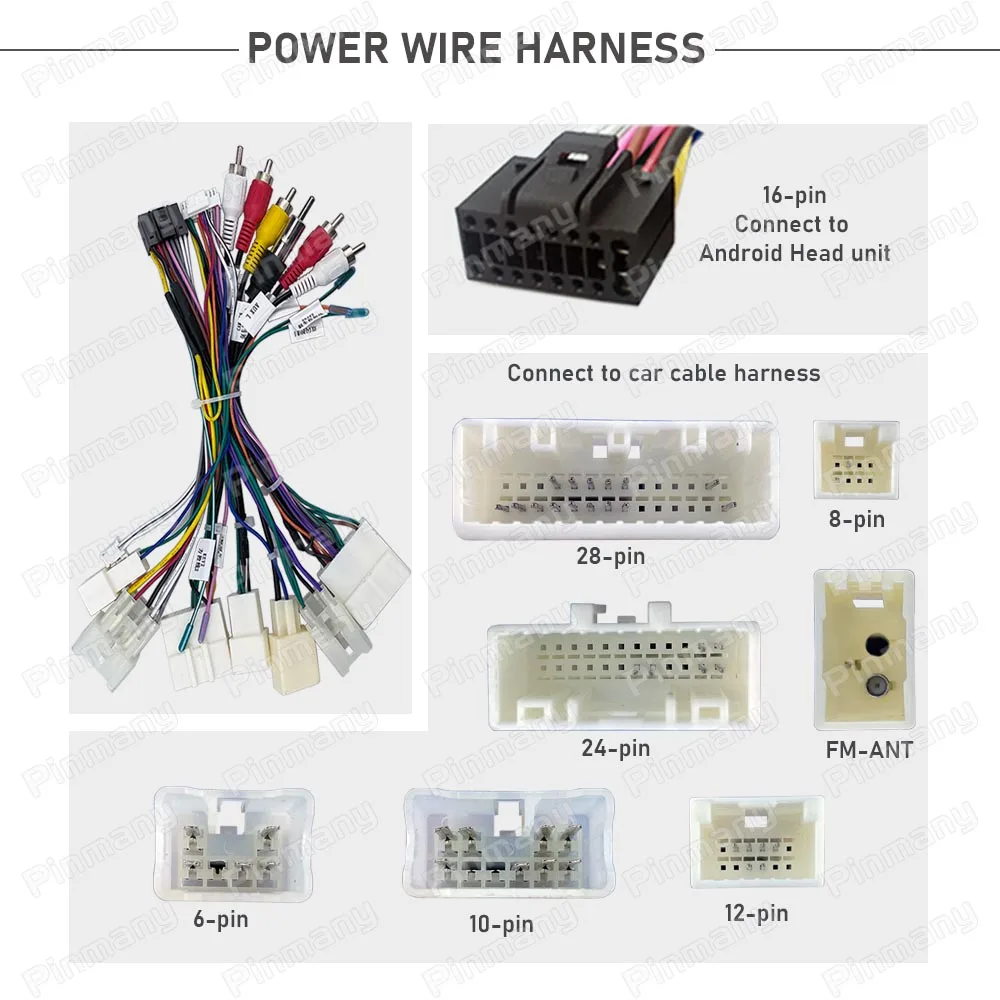 Car stereo Cable CAN Bus decoder for 2014~2018 TOYOTA Prado android head unit Power Wiring Harness Connector Socket Adapter