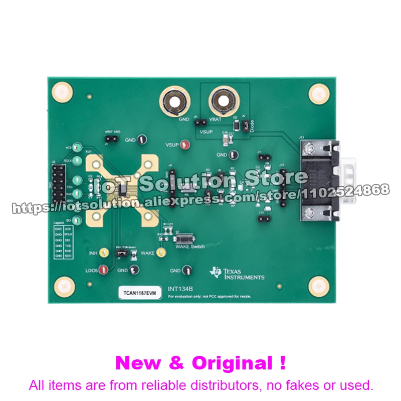 TCAN1167EVM TCAN1167-Q1 evaluation module for CAN FD system basis chip with LDO output and watchdog