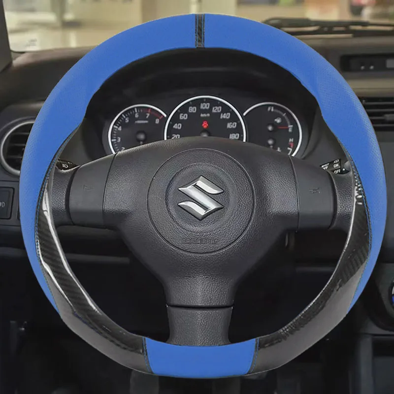 

Чехол на руль автомобиля из углеродного волокна и кожи для Swift 2011 Sport Sx4 Grand Vitara Ly Jimny Solio S-Cross Alto Liana Baleno