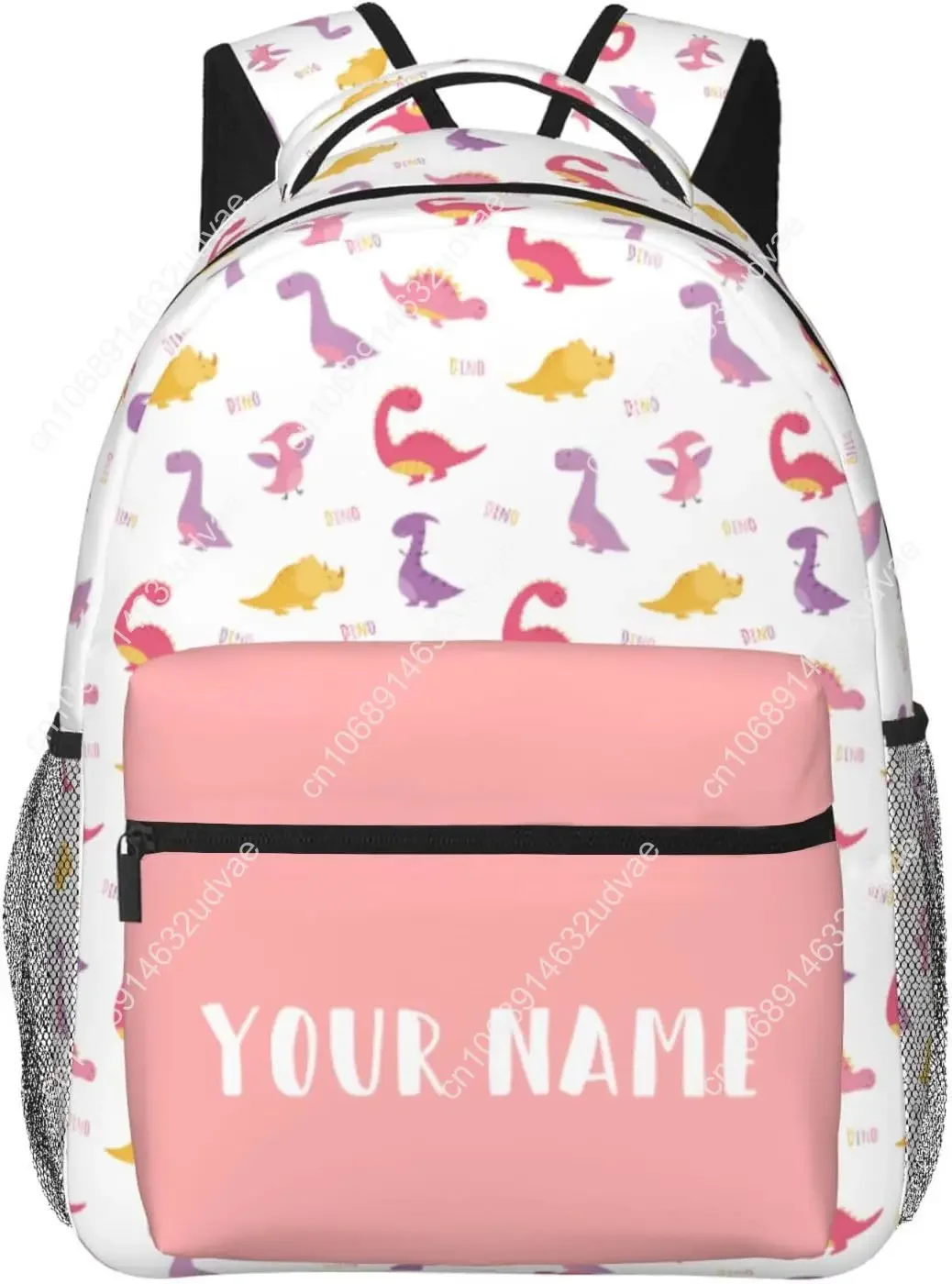 Personalized Backpack for Girls Boys, Custom Backpacks with Name for Kids, Customized Dinosaur School Bookbag for Back to School