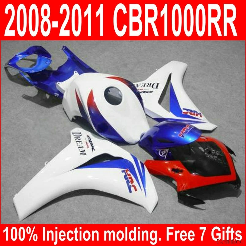 

Injection High Quality Fairing Kit For Honda CBR1000RR 08 09 10 11 White Blue Red Fairings Set CBR1000RR 2008-2011 DZ12
