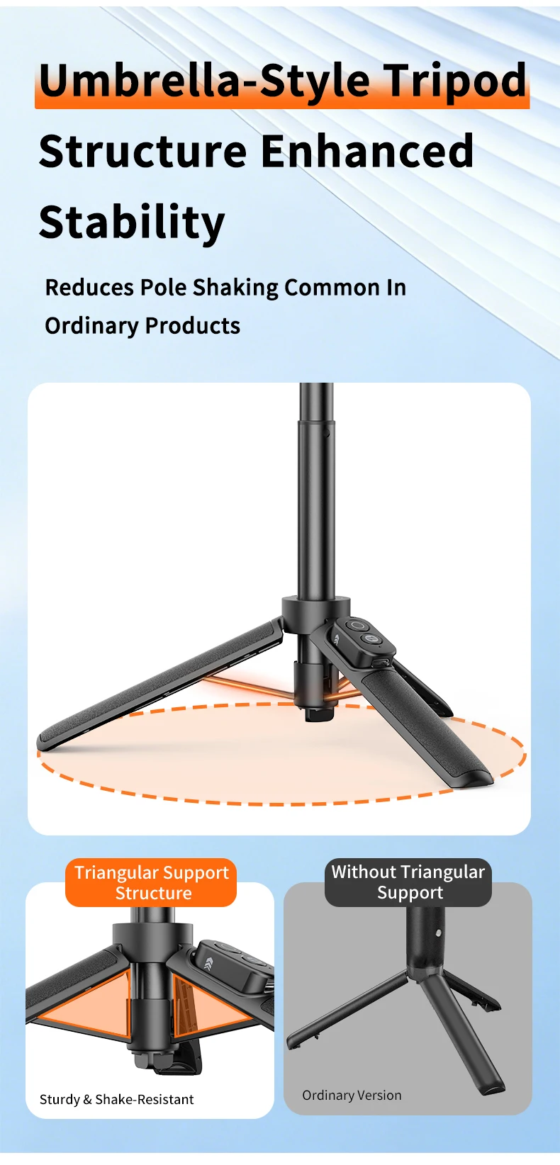 VRIG Magnetisches Stativ-Selfie-Stick-Stativ mit 360°-Kugelkopf und Cold Shoe für DJI Osmo Action 6 5 Pro 4 3 Action-Kamera-Zubehör – Detail 11