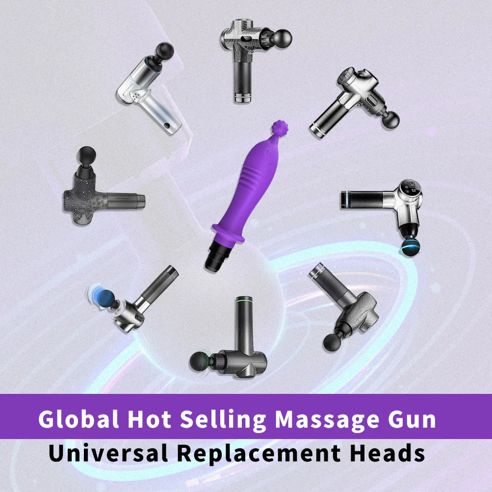 Dolphin shaped silicone massage head, fascia Gun massage head, multi-purpose, fascia gun for 12-13 mm and 18-19 mm interface