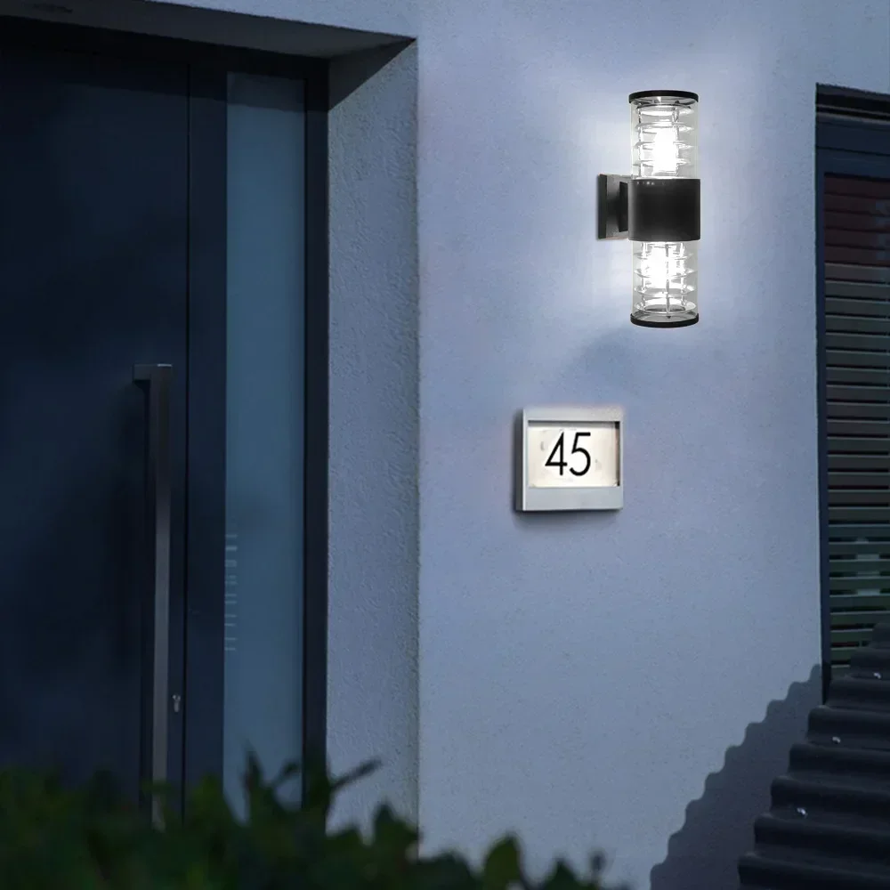 Imagem -06 - Luz de Parede Externa E27 à Prova Dágua para Casa Iluminação de Parede Externa Externa para Cima e para Baixo 20w 24w 100240v