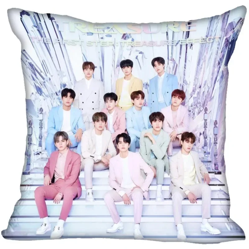 TREASURE KPOP Pillow Case Home Decorative Pillows Cover Invisible Zippered Throw PillowCases 40X40,45X45cm 0104