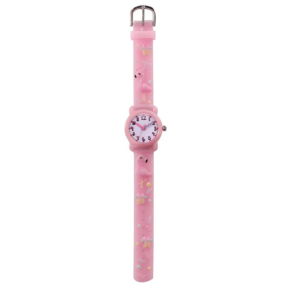 

1Pcs Pink Watch Cartoon Flamingo Pattern Durable Waterproof Comfortable Wristwatch for Watch