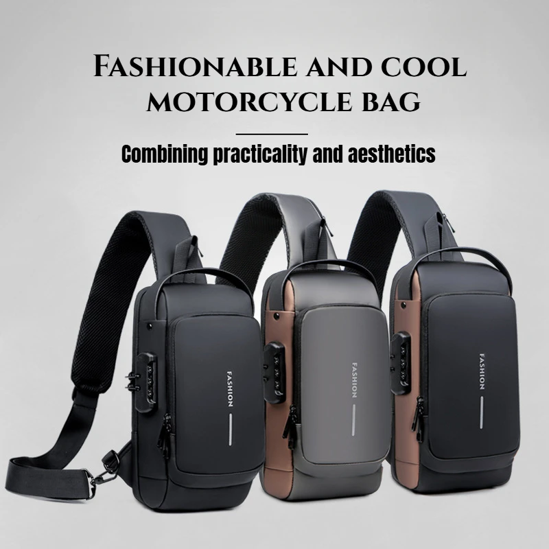 2025 Large Capacity Brand Waist Packs Bag Men Crossbody Bag PU Leather Anti-Theft Shoulder Bag Multifunctional Unisex Chest Bag
