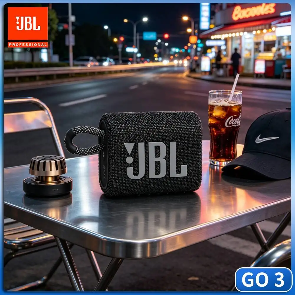Shared Flat Box JBL GO3 Bluetooth Speaker 5W IPX7 BT5.3 TWS RGB TF USB Handsfree Hifi Party Gift