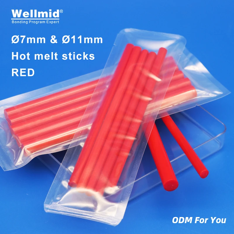 7 11 Red Hot Melt Glue High Performance EVA Stick DIY Artworks Decorations Toys bonding colored drawing or stereoscopic drawings