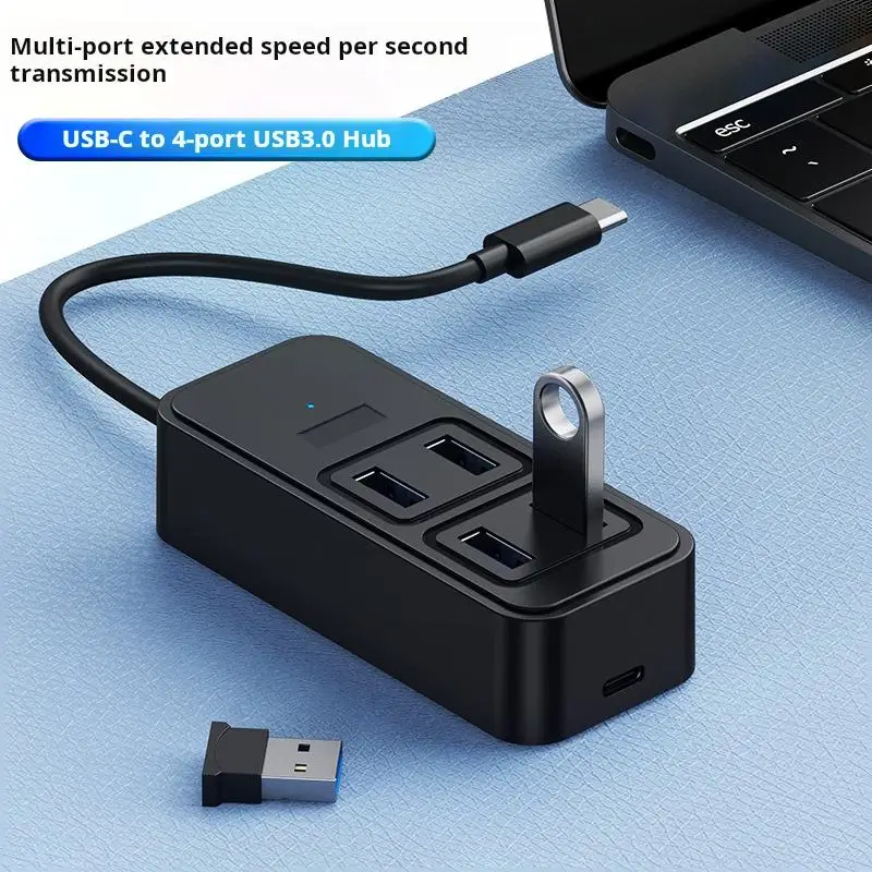 USB 3.0 4-Port Hub with DC 5W Charging 5Gbps Fast Data Transfer Portable USB Splitter Expander for Laptop Phone PC & Peripherals
