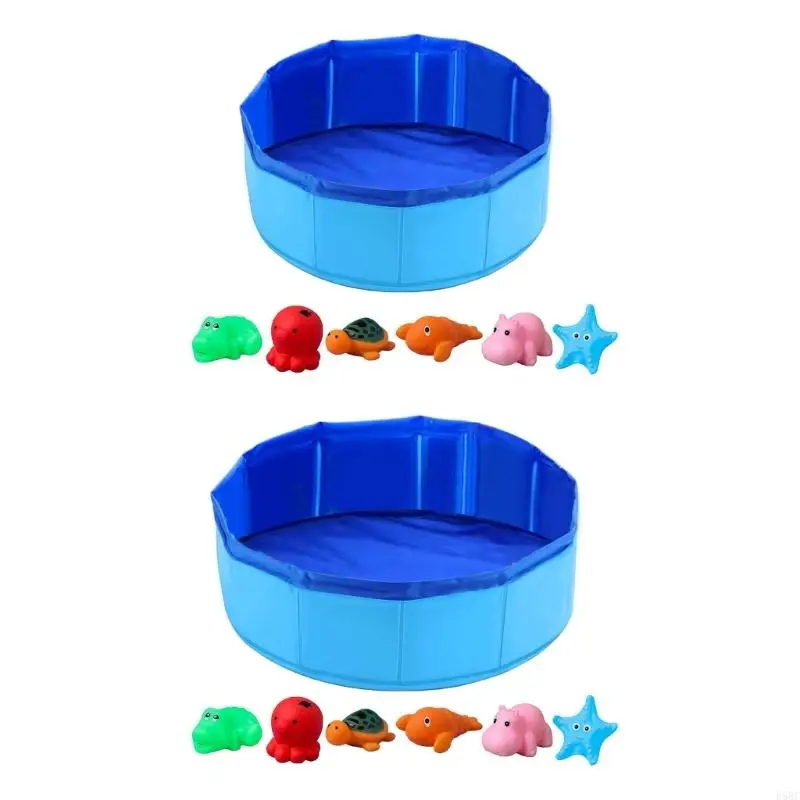 Almacenamiento fácil base antideslizante del juguete del masticable del diseño 6 piscina portátil del lavado del